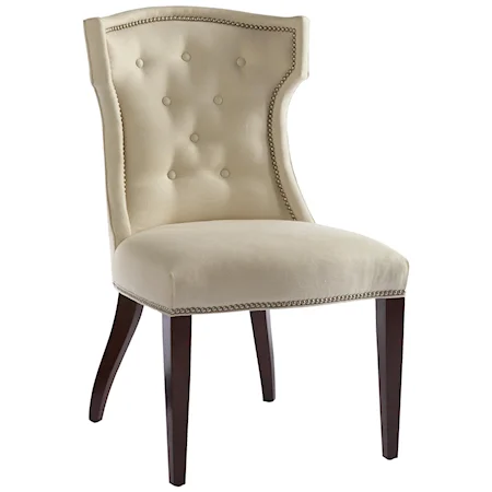 Quinn Chair with Tufted Back and Nailhead Trim